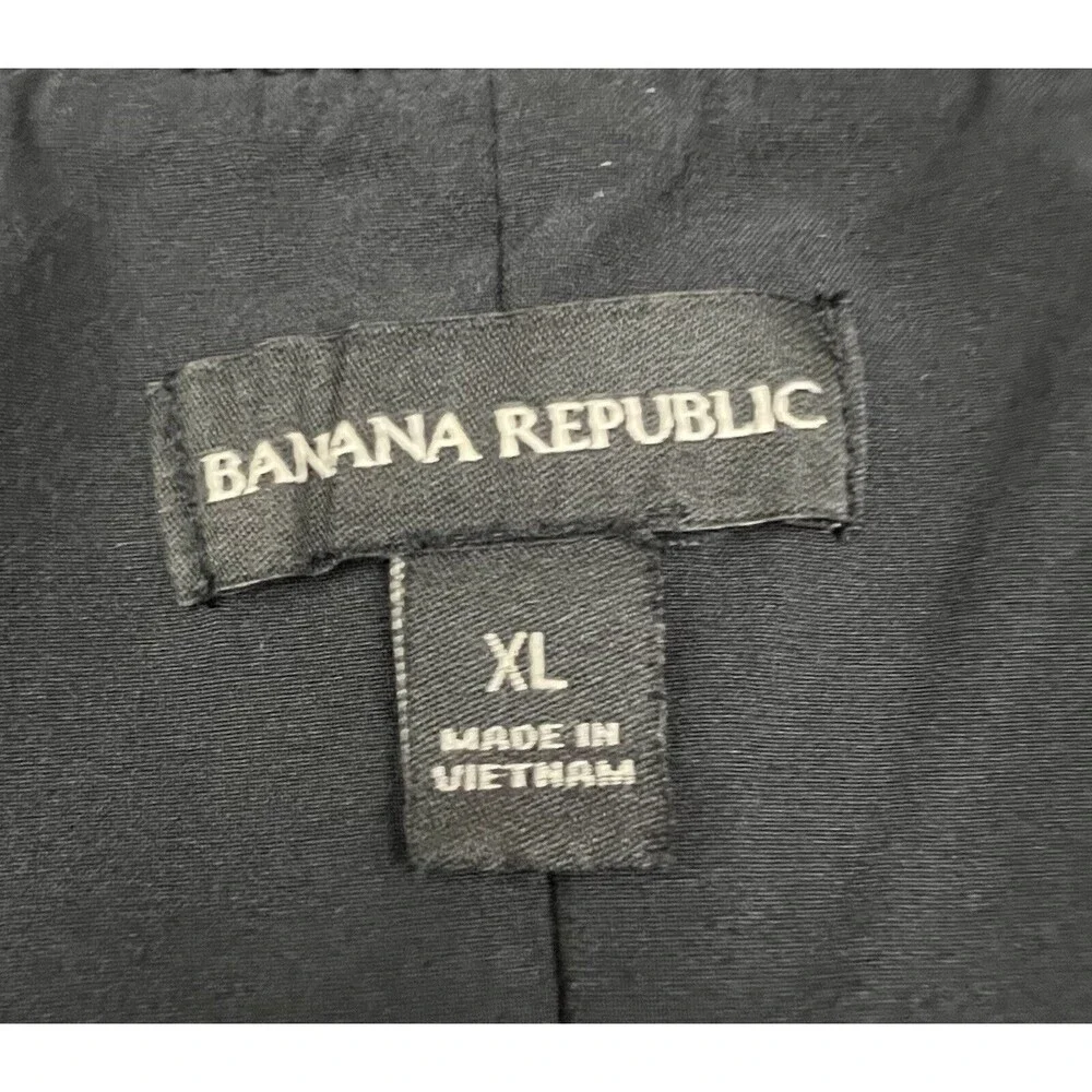 Banana Republic Mens XL Jacket All Day Everyday Black Stretch Preppy Dk Academia
